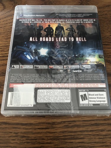 Shrink Wrap Sealed Resident Evil Operation Raccoon City PS3 NTSC-U/C - Picture 2 of 2