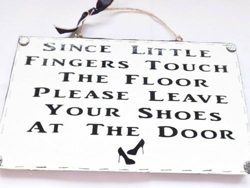 Remove Your Shoes Wipe Feet Sign Wall Plaque Home Decor Family New Home Gift - Picture 5 of 8