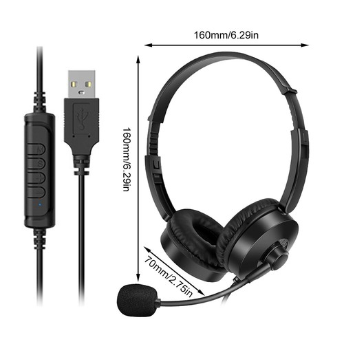 Wired Earphone with Mic USB/Type-C Plug Lightweight Portable Headset - Photo 20/26