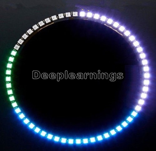 Ring Wall Clock 60 X Ultra Bright WS2812 5050 RGB LED Lamp Panel For ...