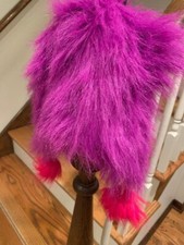 KOHLS SO AUTHENTIC Girls FUR POM-POM Winter HAT BEANIE CAP Purple Pink