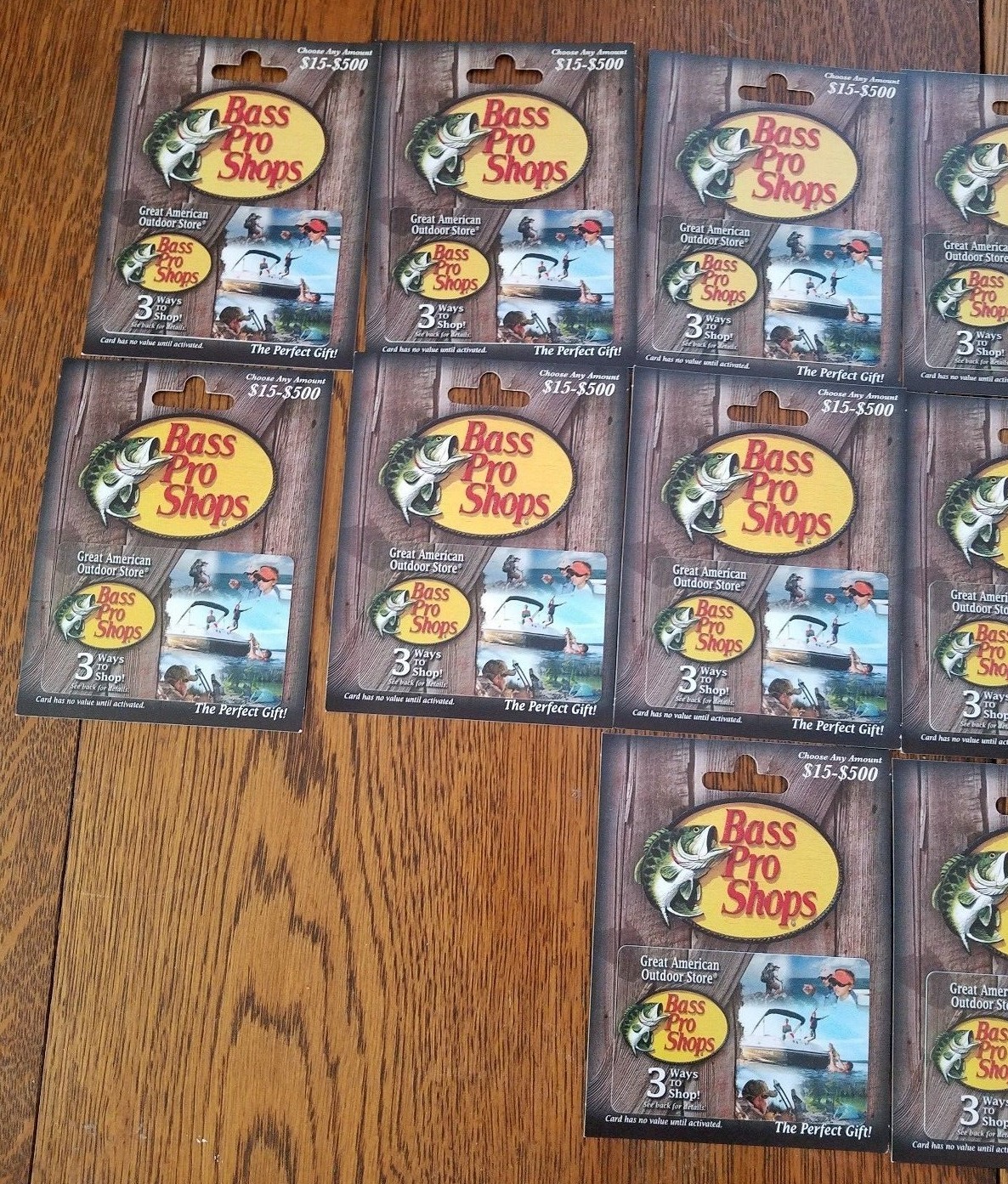 Bass Pro Shops Fish UNCHARGED NO VALUE Collectible Gift Cards Lot 16