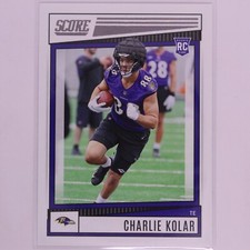 2022 Score Football NFL Charlie Kolar RC #374 Ravens