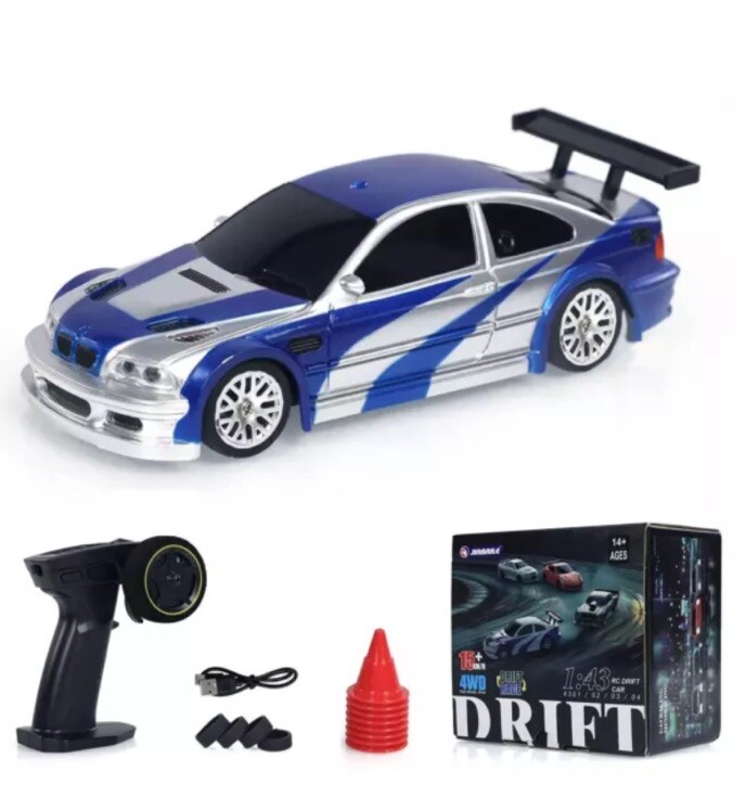 1/43 Ready to Go RC Race Car Remote Control Drift Car 4WD Mini Toy with Lights