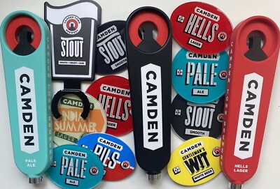 CAMDEN BRANDING Abzeichen, Griffe, Pub, Bar, Ale, Mancave, Bierpumpe, Schrift, Lager