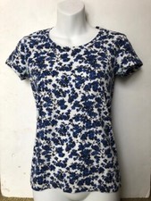 Jack Wills Women's T-Shirt Blue Cotton with Polyester Basic US small UK 4