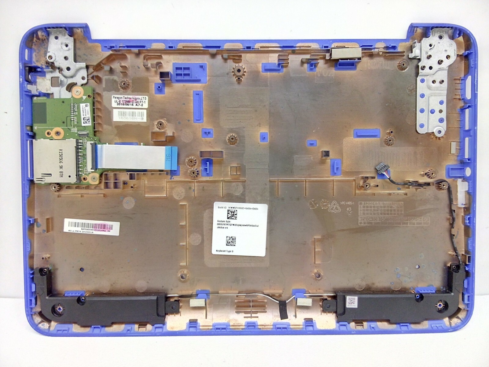HP Stream Blue 11-D010NR Bottom Base Case + Speakers+ Card Reader EAY0A004010 71