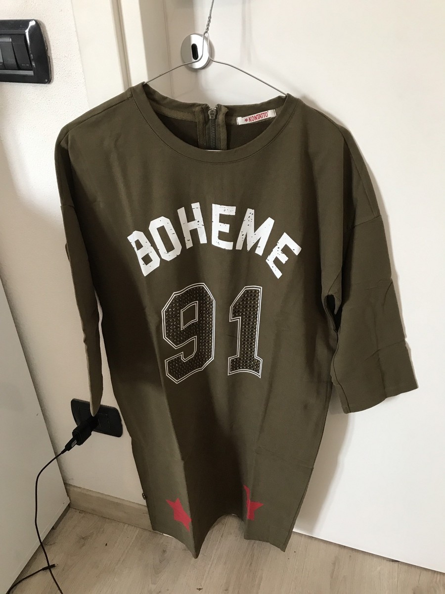 Abito Donna KONTATTO Taglia M Nuovo Colore Verde Militare - Main Image