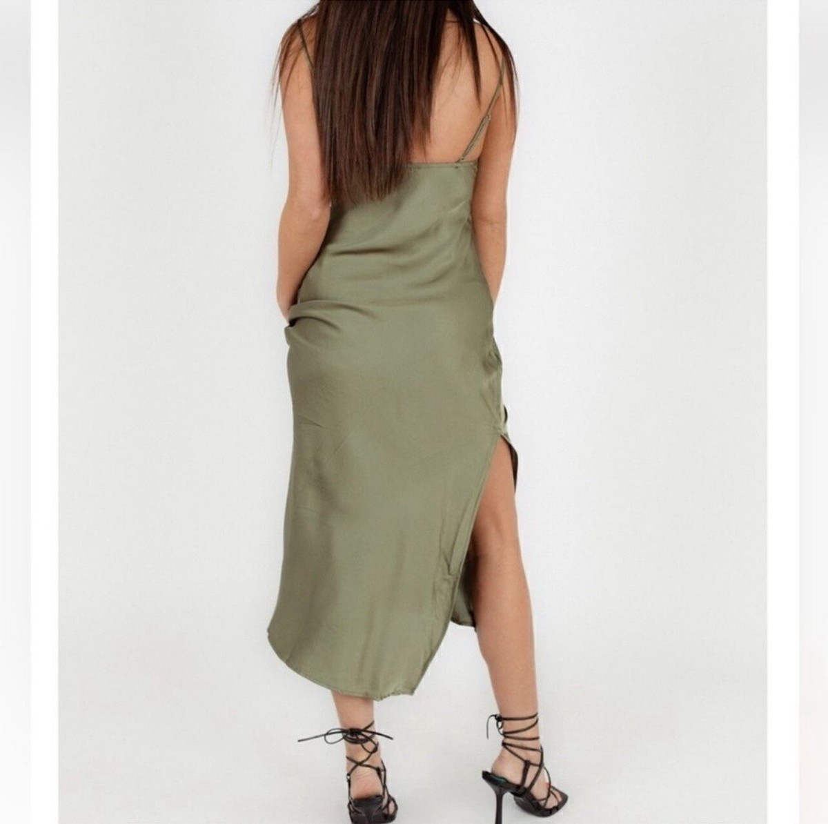 green dress heel in club lady ASTR the Label Taniya Top in Green