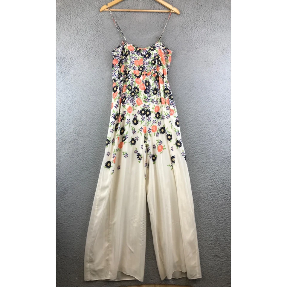 Комбинезон Anthropologie Tupsa плиссированный цветочный шелк размер 0 - Изображение 3 из 4