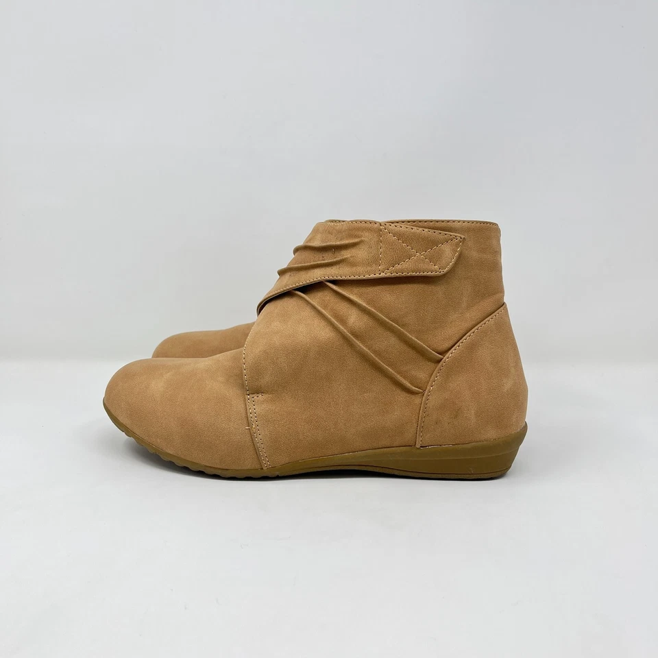 Beacon Casual Brown Leather Ankle Snap Side Zip Bootie Women's Size US 9 — 第 2/4 张图片