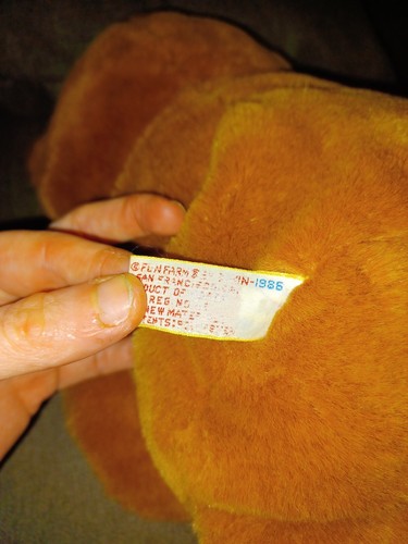Vintage 1986 Dakin Brown Honey Jo 20 Zoll Holiday rote Fliege Teddybär Kuscheln Plüsch - Bild 7 von 7