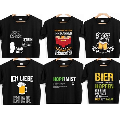 Bier Sprüche Shirt T-Shirt Saufen Fun Shirt Ironie Sarkasmus lustig witzig