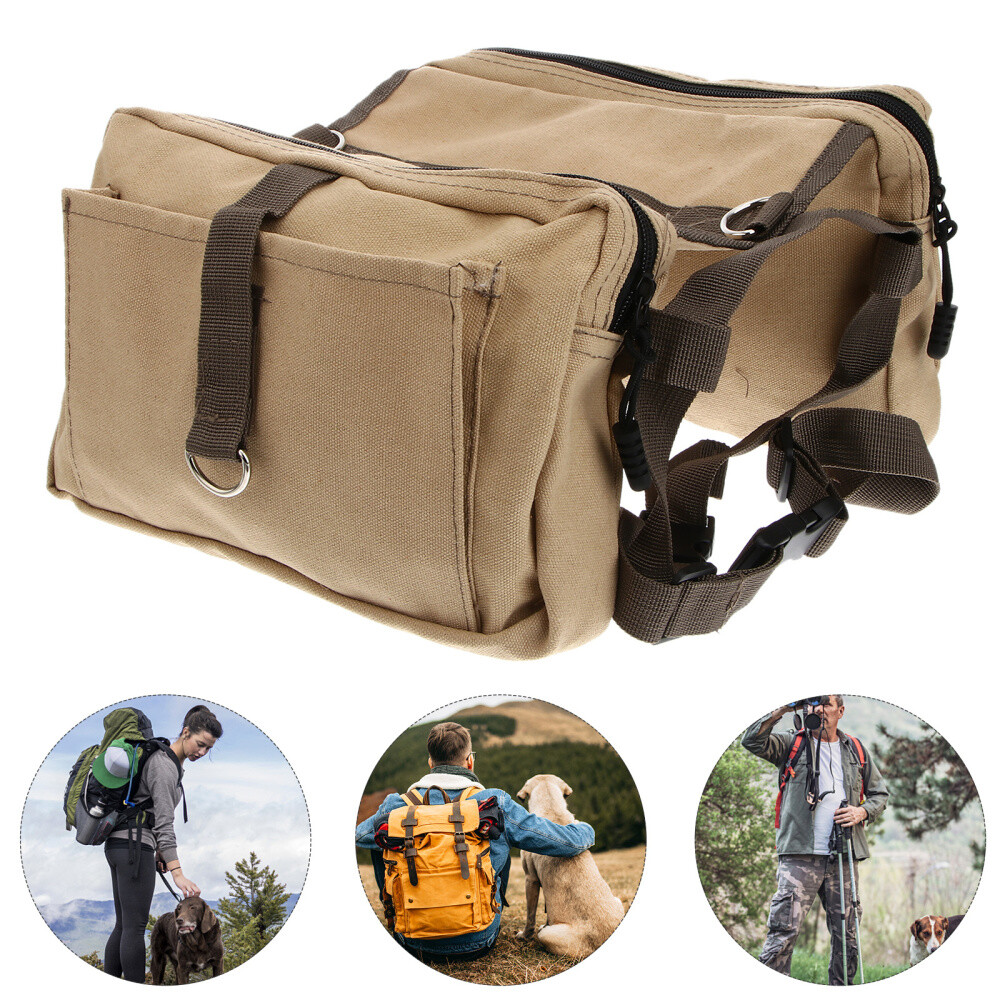 Travel Rucksack Backpack Weighted Dog Vest Khaki Saddle Bag eBay