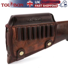 TOURBON Hunting Gun Buttstock Cover Rifle Cheek Rest Riser w/ Cartridge Holders