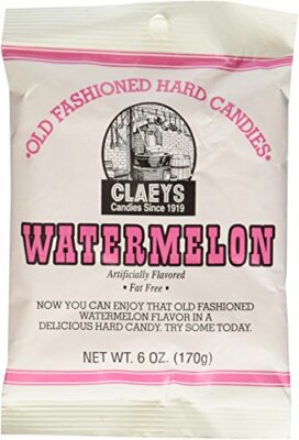 Claeys Old Fashioned Hard Candies Watermelon 6 Ounces [Pack of 6]