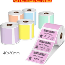 40x30mm 6 Rolls Self-Adhesive Thermal Label Sticker Paper for Phomemo M110/M200