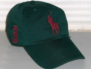 POLO RALPH LAUREN Mens Big Pony Chino Baseball Cap Hat, LEATHER STRAP Pine Green 738085815850 | eBay