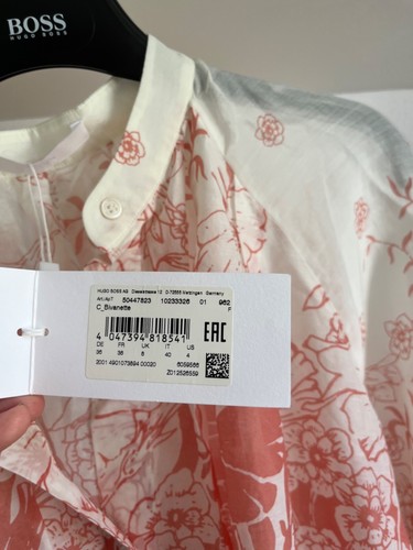 Hugo Boss Damen Sommer Bluse Gr. 36 oversize Baumwolle/ Seide - Bild 3 von 7