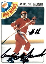Andre St. Laurent Signed Autographed 1978-79 Topps card Detroit Red Wings