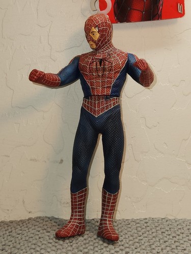 Raro 2007 Spider-Man 3 Máscara Desgarrada/Abierta Suave Marvel Figura de Acción Bandai con Etiquetas 6" - Imagen 6 de 24
