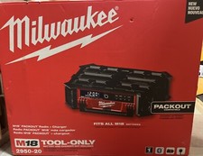 Milwaukee 2950-20 M18 Packout Bluetooth Radio Speaker With Battery Charger