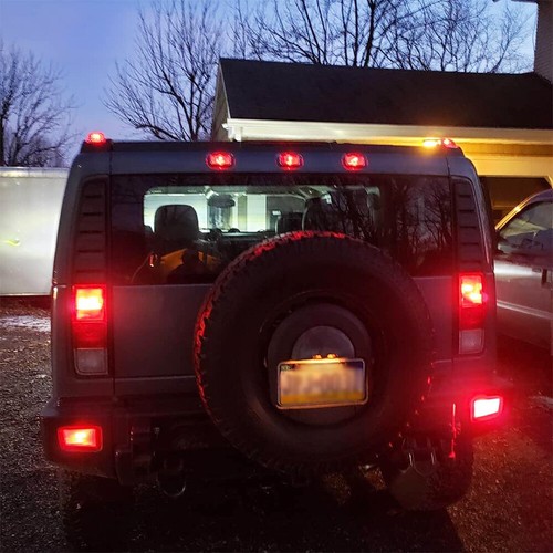 Para 03-09 Hummer H2 Cabina Marcador Techo Luz de circulación Ámbar Rojo Cubierta con Kit de Juntas - Imagen 14 de 14