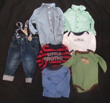 Baby Boy Lot one piece shirts, jeans size 6-9 Months