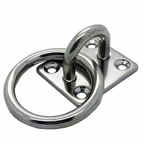 10mm STAINLESS STEEL 316 RING ON PLATE MOORING RING PLATE DECK TIE DOWN - Picture 1 of 1