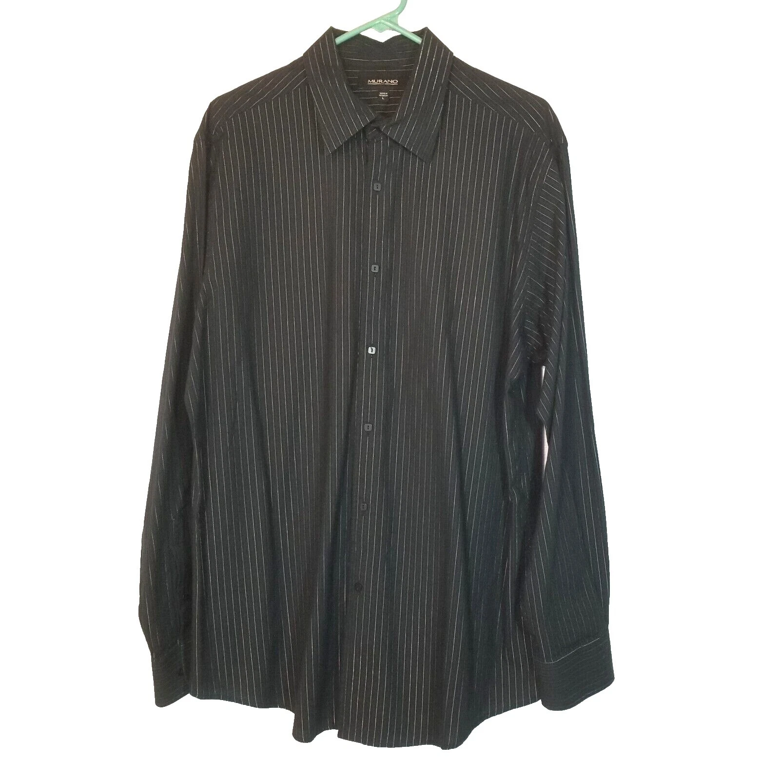 Camisas de vestir negro Murano mezcla de algodón para hombres