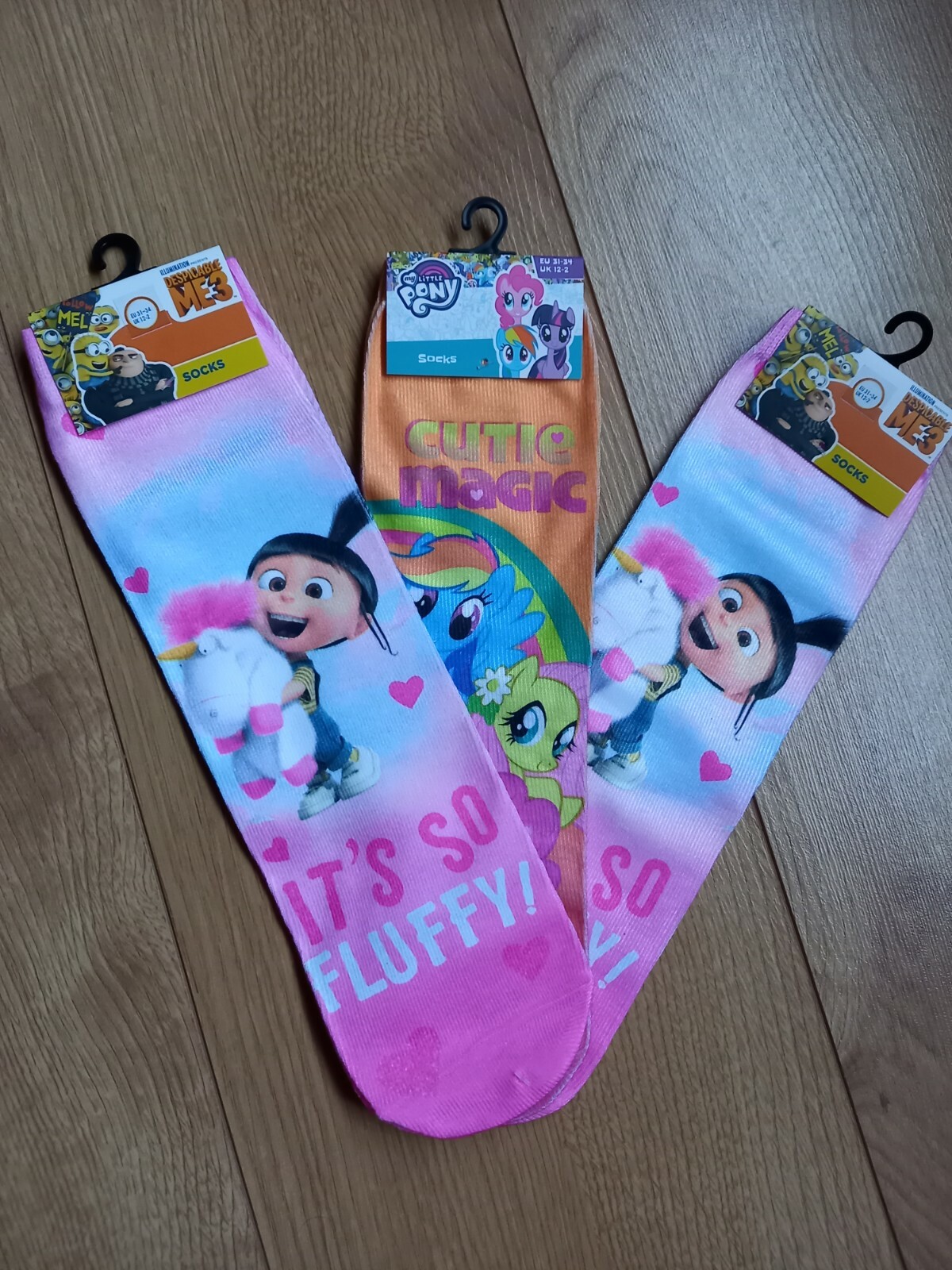 3 paia di calzini pantofole bambini Cattivissimo Me Little Pony Paw Patrol qualsiasi taglia 6 12 2