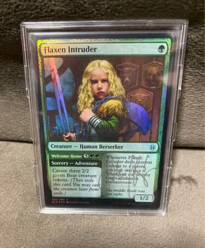-Artist Proof- MTG Flaxen Intruder (Throne of Eldraine) FOIL with Sketch - Picture 1 of 2