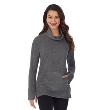 Cuddl Duds Fleecewear with Stretch Tunic Womens XS Grey Long Sleeve NWT