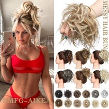 LARGE Curly Messy Bun Hairpiece Scrunchie Thick Hair Updo Extension Wedding Hair