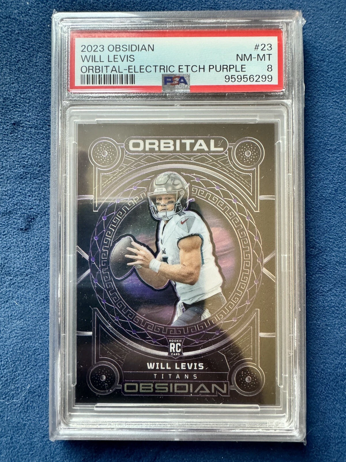 Will Levis Panini Obsidian Orbital #23 Electric Etch Purple