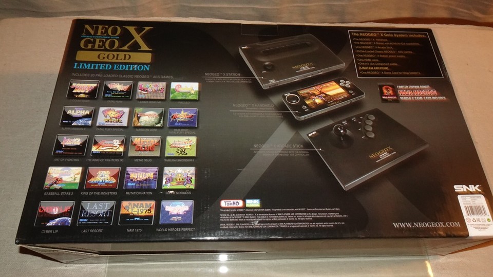 BOITE VIDE Neo Geo X Gold Limited Edition EMPTY BOX 2012 Asian Version
