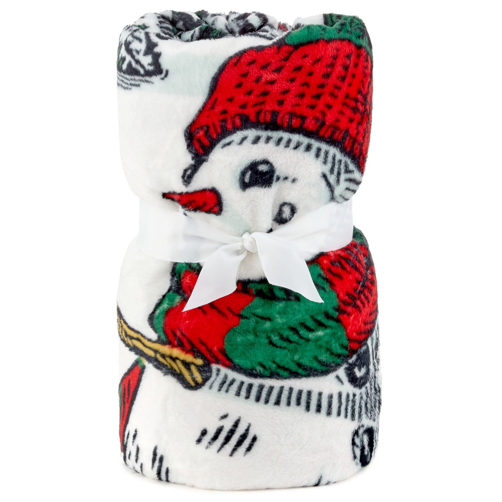 Hallmark Christmas In Evergreen Blanket SNOWMEN SO SOFT & BIG Geoff
