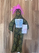 Dammit Doll Yellow Black Plush 12" Stuffed Animal Toy Stuffed Pin Needle Sewing