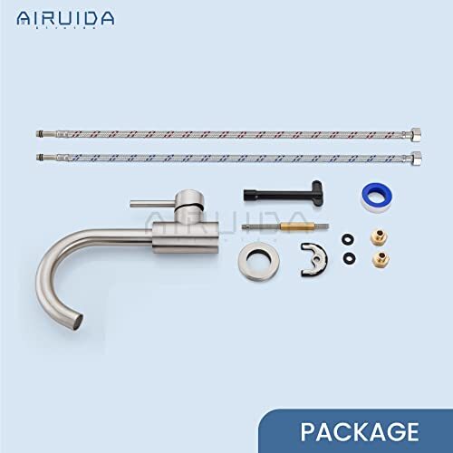 Brushed Nickel Bar Sink Sink Faucet Single Hole Small RV Kitchen Sink Faucet ...