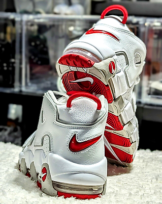 Nike Air More Uptempo 96 White University Red Grey Fog Nike Air More Uptempo 96 White University Red Grey Fog