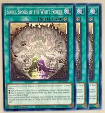 Yugioh! 3x Sinful Spoils of the White Forest SUDA-EN055 Common 1st Ed NM