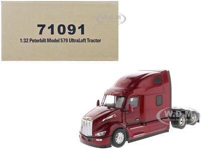 PETERBILT 579 ULTRALOFT TRACTOR TRUCK RED 1/32 MODEL BY DIECAST MASTERS 71091
