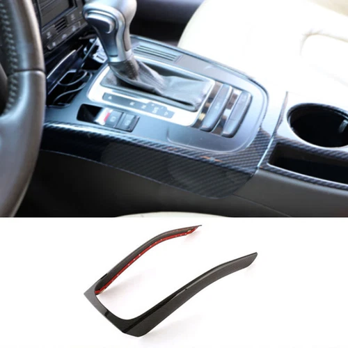 For Audi S5 2008-2017 Carbon Fiber ABS Central Console Gear Shift Frame Trim 1PC - Picture 2 of 8