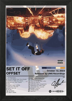 Offset - Set It Off Album Cover gerahmtes Wandbild Poster Leinwanddruck Bild