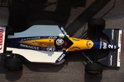 Alain Prost Williams FW15C took victory to close the championship - Old Photo