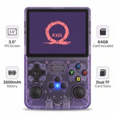 R36S 3.5" IPS Handheld Retro Game Console 20,000+ Games Portable Player