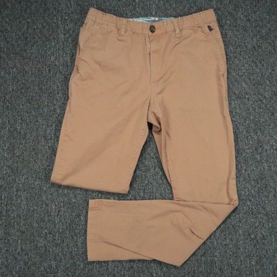 Chubbies Pants Mens Small Brown Everywhere Chino Trouser Zip Pocket 30x30