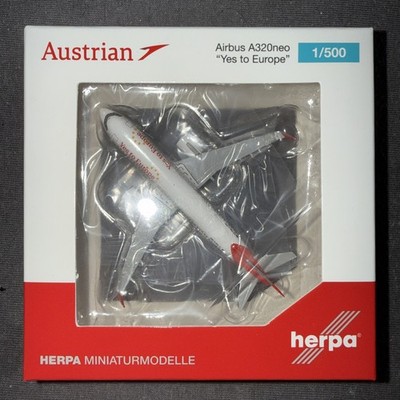 Herpa Wings 1:500 Austrian Airlines Airbus A320neo OE-LZO Seewinkel Yes to Europ