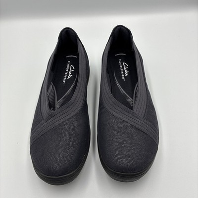 Clarks BreezeSky Air Women s size 8W Shoes Navy SlipOn Comfort Flats Loafers NEW