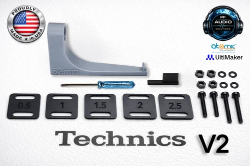 Overhang Gauge Cartridge Stylus Set Up V2 Technics turntable Style 52mm